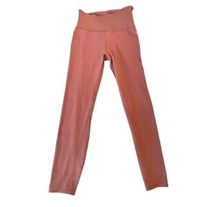 Vuori High-Rise Rib Waist Yoga Leggings – Women’s Small – Clay/Rose Brown